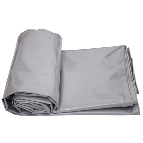 Waterproof Poly Tarp 5x15m with Grommets Grey A16492