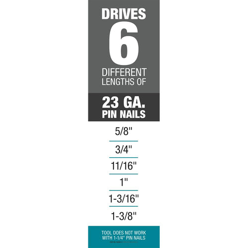 18V Cordless 23 Gauge Pin Nailer M636