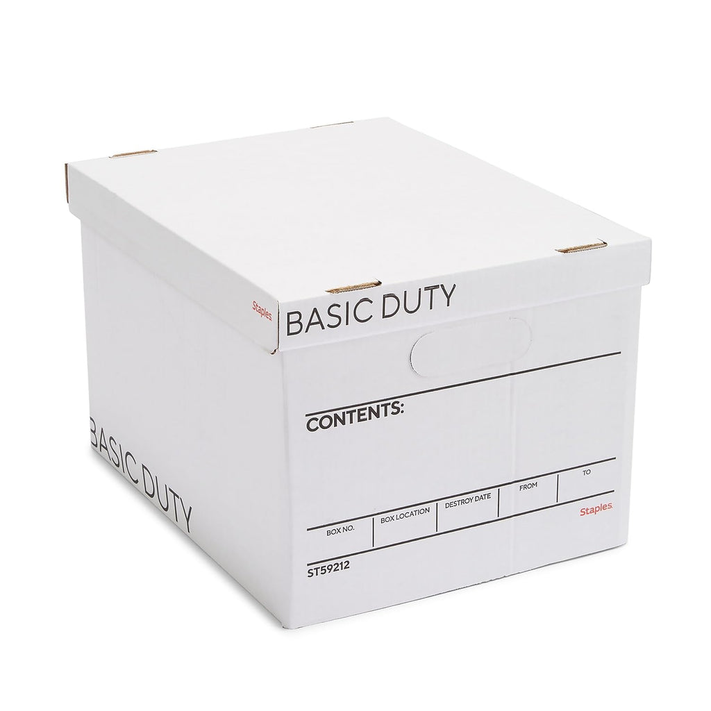 Storage & Filing Box with Handles & Removable Lid, Letter & Legal, Stackable, 20-Pack G1471