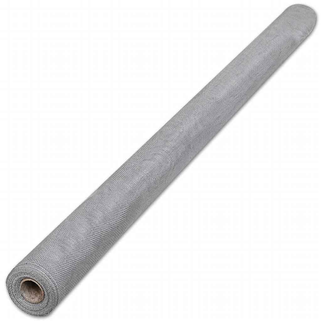 Aluminum Mesh Screen 39.4"x196.9" Silver I452