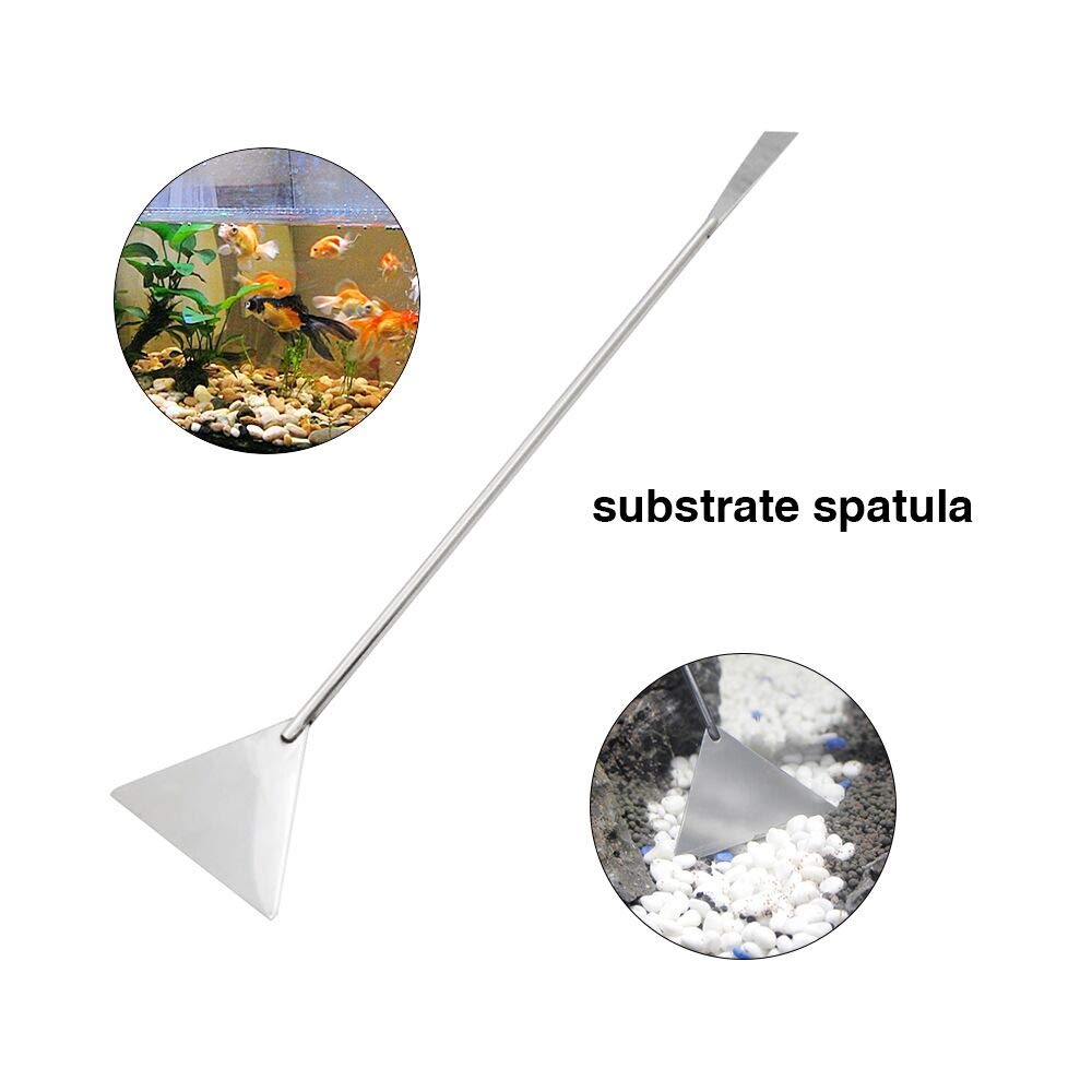 5 in 1 Aquarium Scissors Tweezers Spatula Stainless Steel Aquascaping Tools X353583