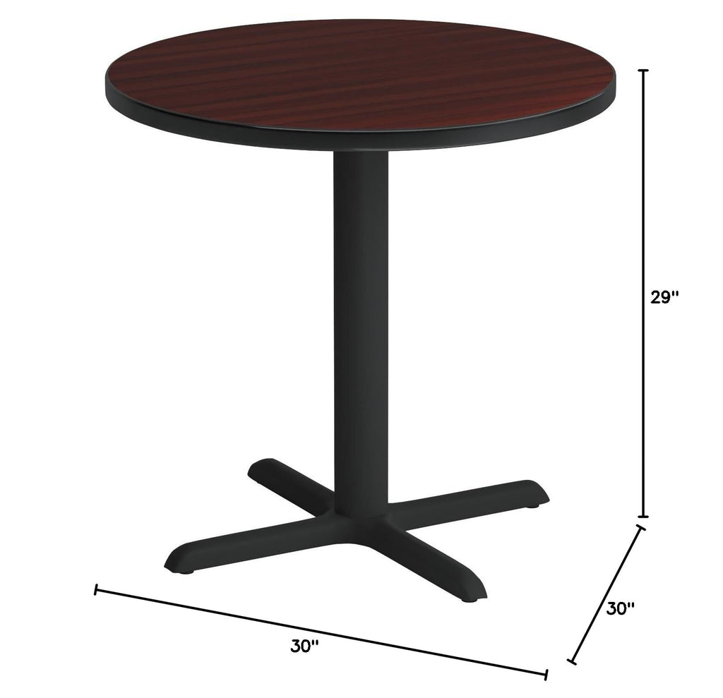 30" Round Breakroom Table Mahogany J45730