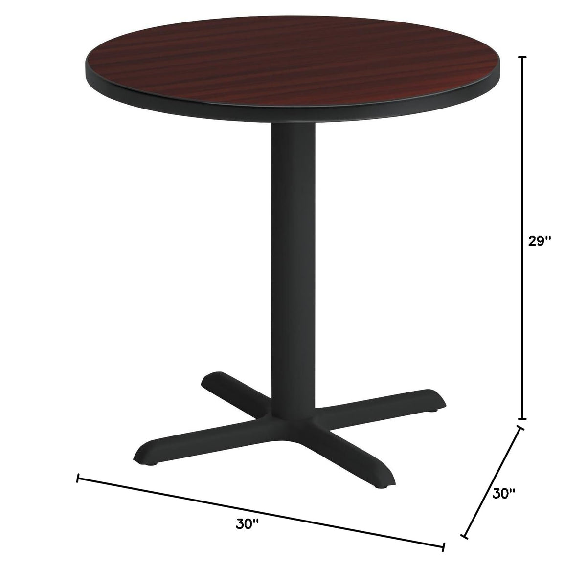 30" Round Breakroom Table Mahogany J45730