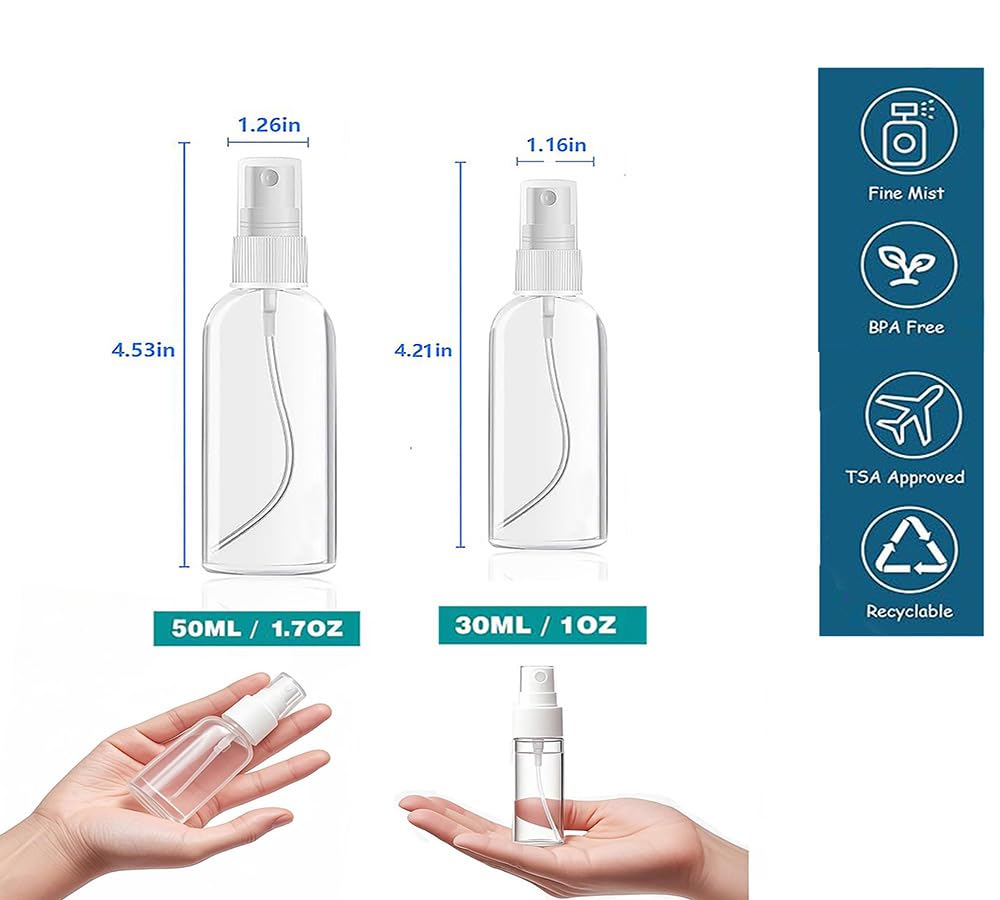 Clear Empty Travel Spray Bottles B37581