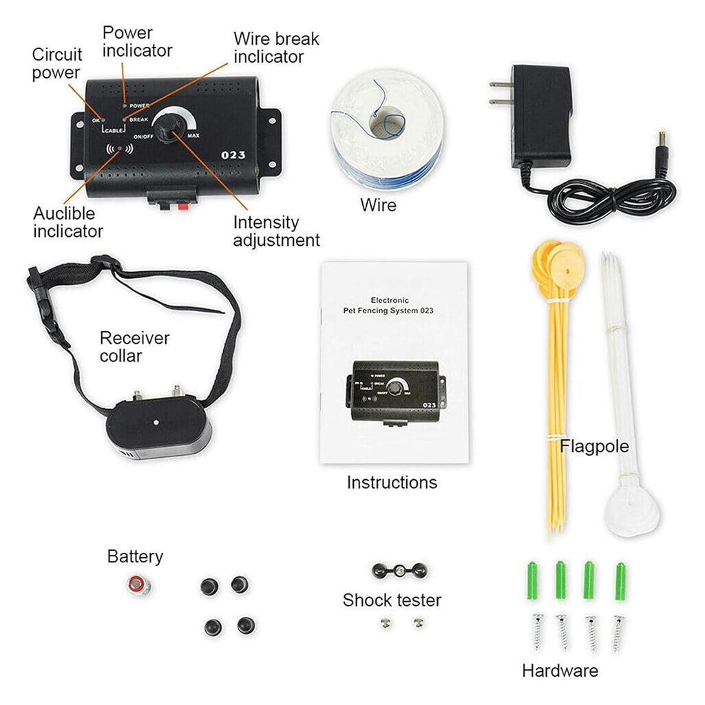 Underground Electric Dog Fence, In-Ground Pet Containment System, Waterproof Training Collar H37945