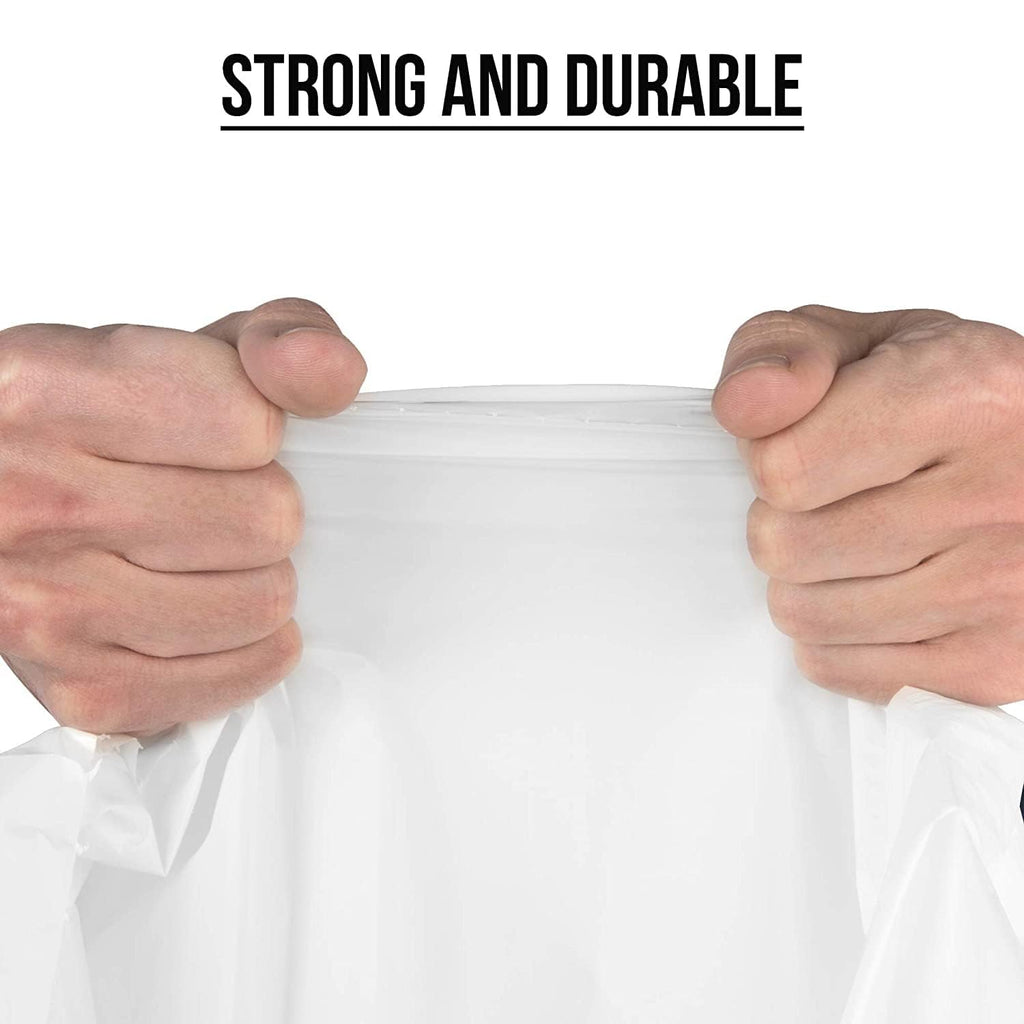 55 Gallon Clear Heavy Duty Contractor Bags with Flap Ties, Pack of 40 Y4936
