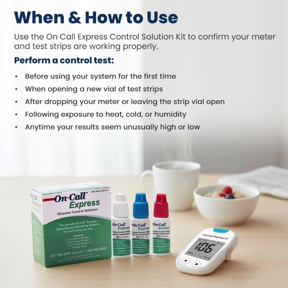Glucose Control Solution Kit Level 0, 1 & 2, 3-Pack 2mL Bottles Z50705