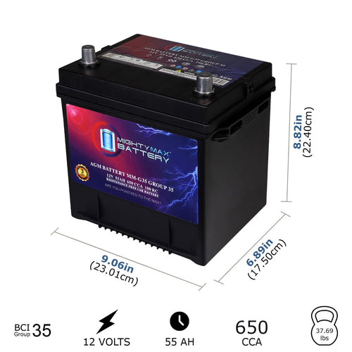 12V 55Ah AGM Replacement Battery X912