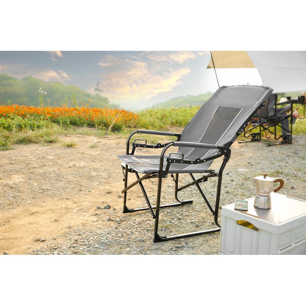 Oversized Portable Folding Camping Chair with Side Table S31853