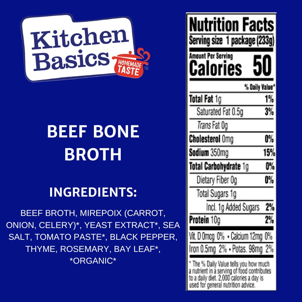Beef Bone Broth 8.25 oz Carton Pack of 12 K750