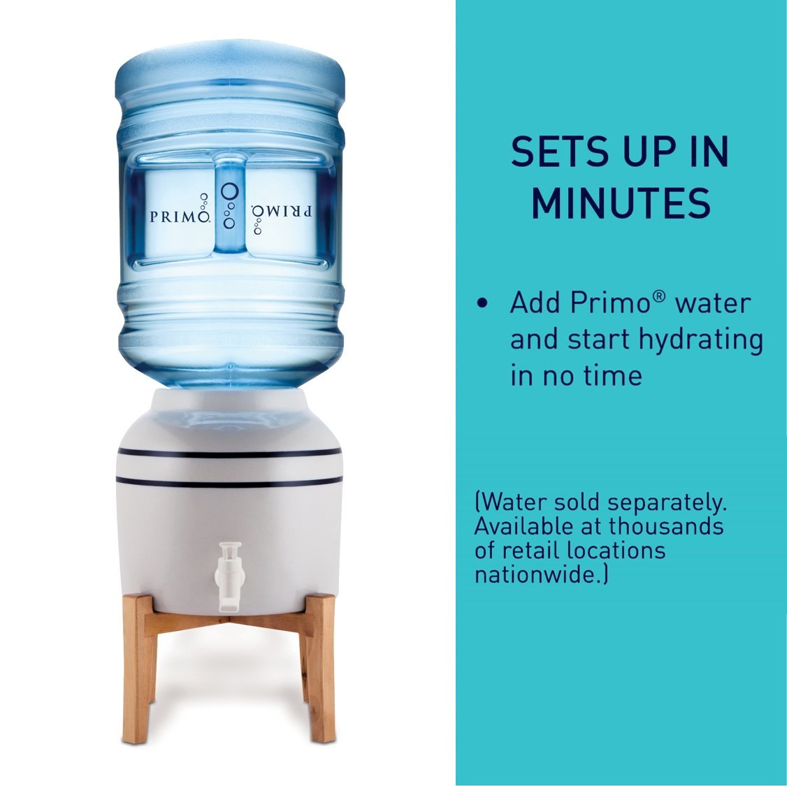 Ceramic Countertop Water Jug Dispenser with Stand V9540