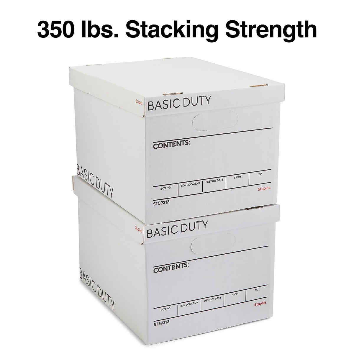 Storage & Filing Box with Handles & Removable Lid, Letter & Legal, Stackable, 20-Pack G1471