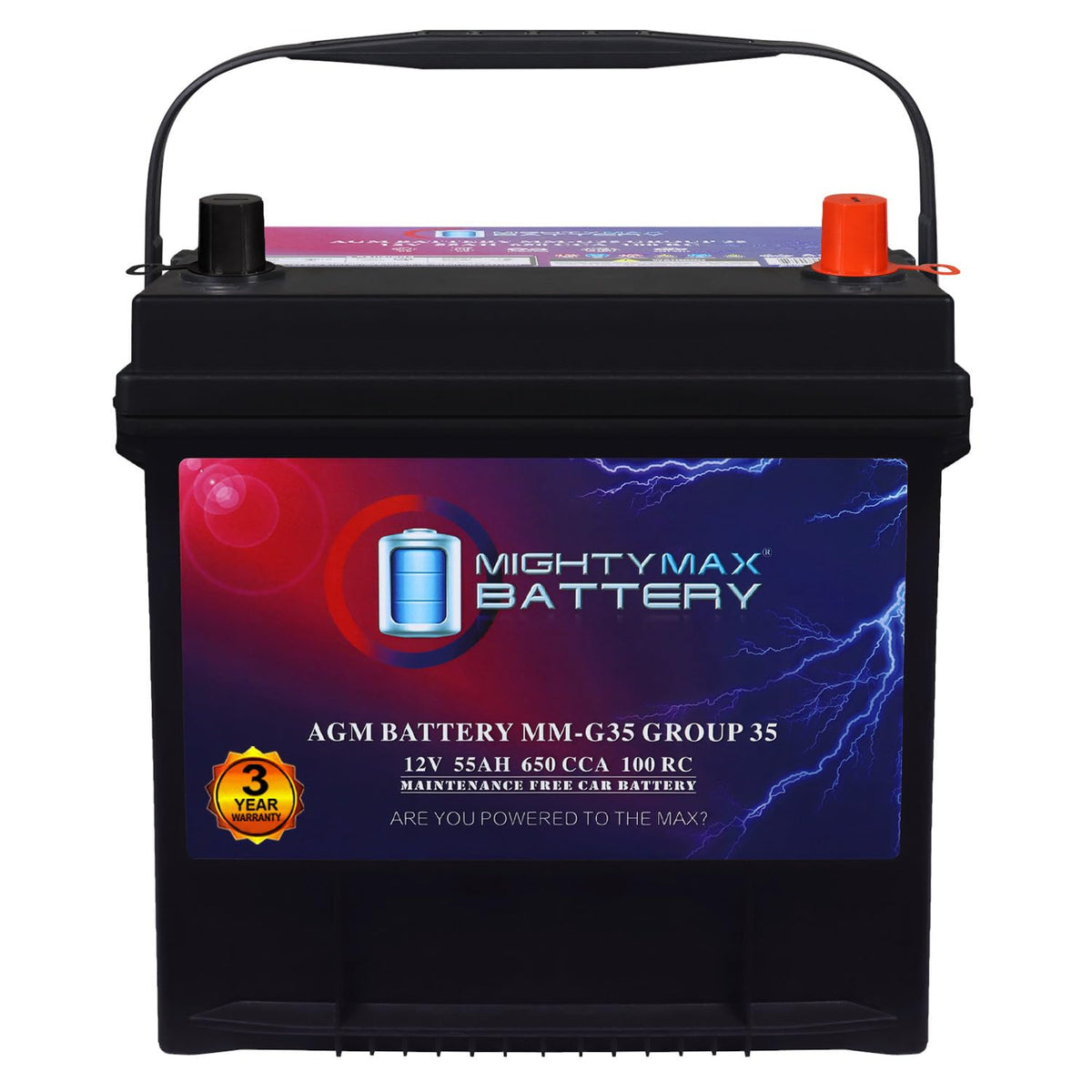 12V 55Ah AGM Replacement Battery X912