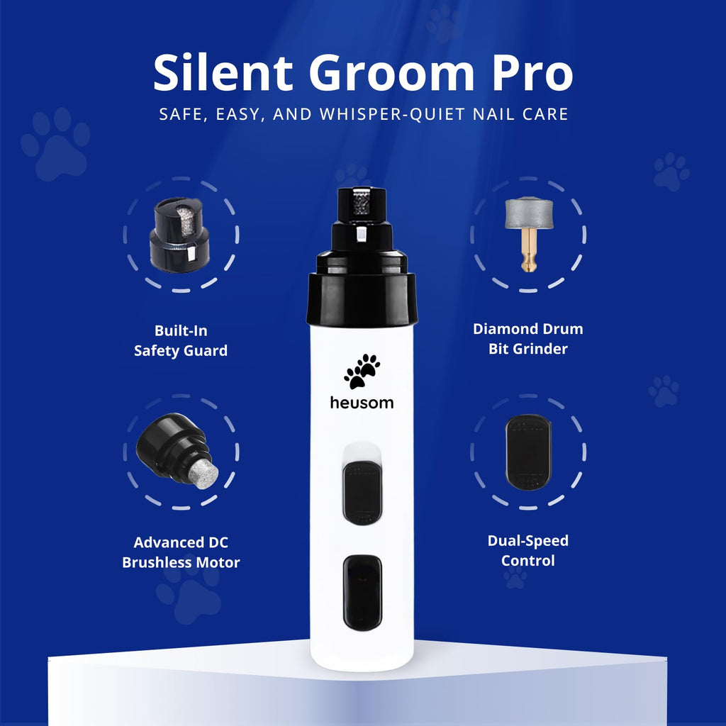 Pet Nail Grinder + Replacement Drum Grinders (3 pcs) + Pet Paw Trimmer T7026
