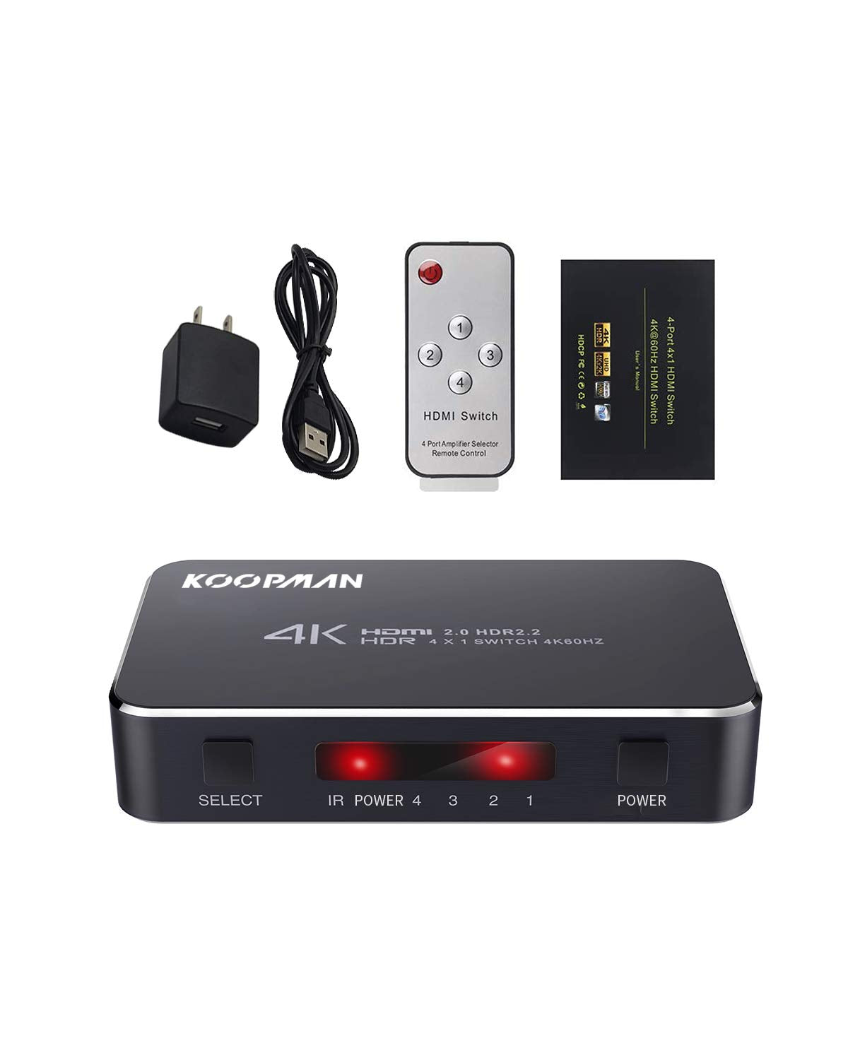 4 Ports 4K 60Hz HDMI Switch K29523
