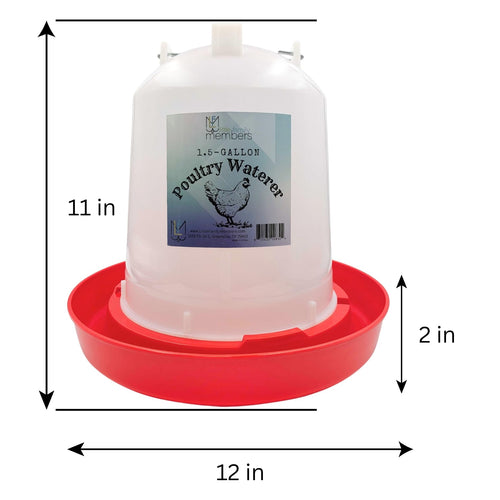 1.5-Gallon Poultry Waterer with Metal Handle V47231