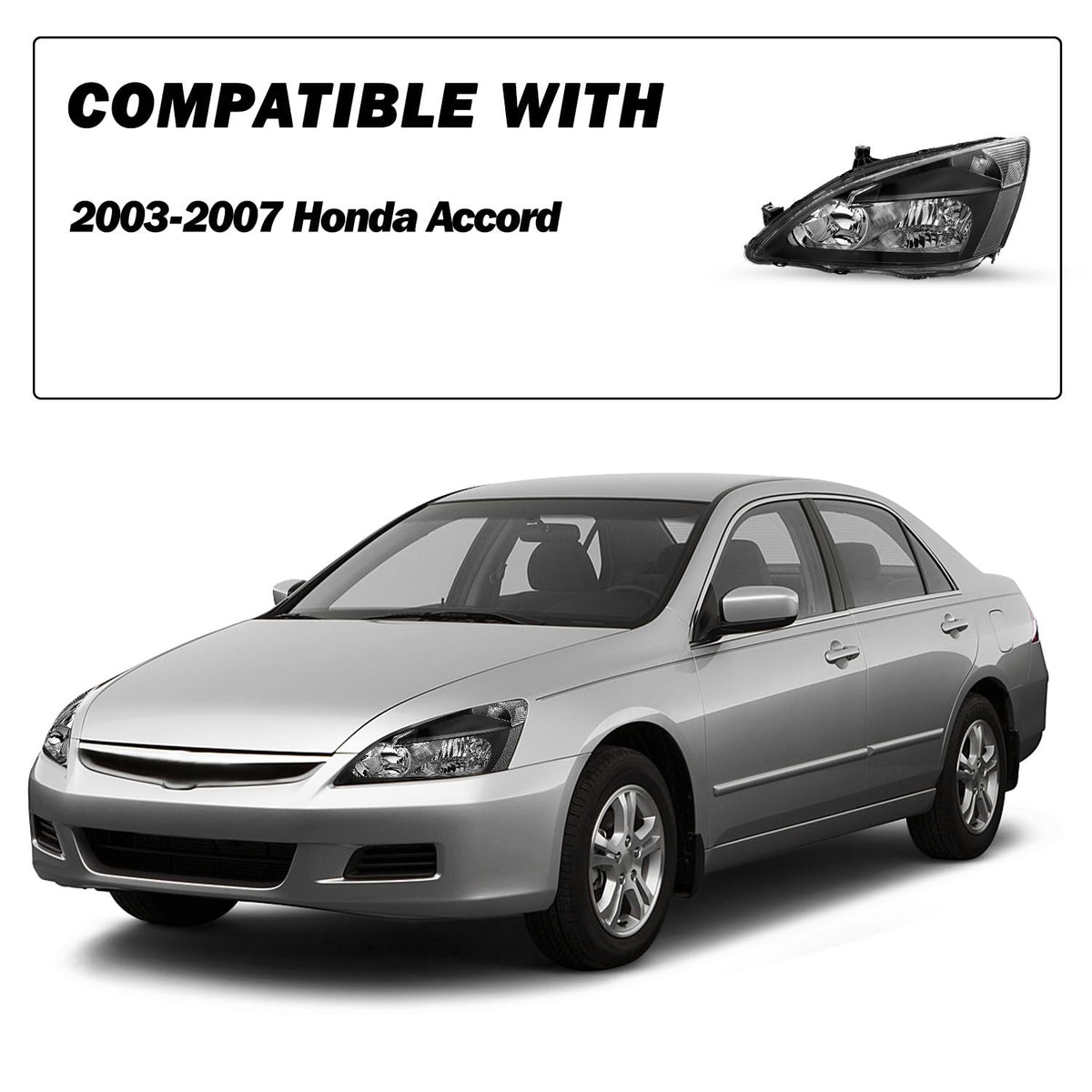 2003-2007 Honda Accord Halogen Headlight Assembly S988