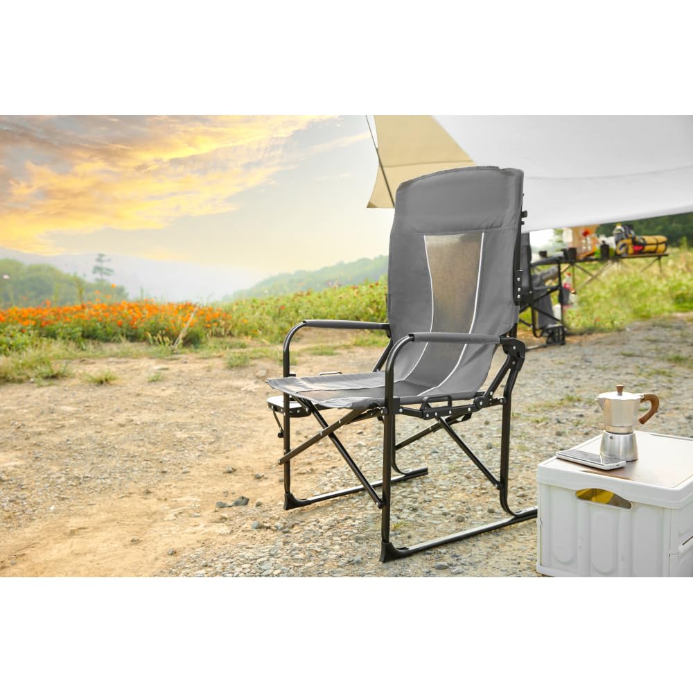 Oversized Portable Folding Camping Chair with Side Table S31853