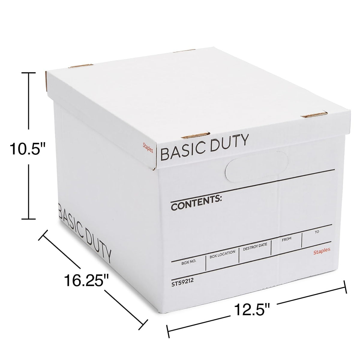 Storage & Filing Box with Handles & Removable Lid, Letter & Legal, Stackable, 20-Pack G1471