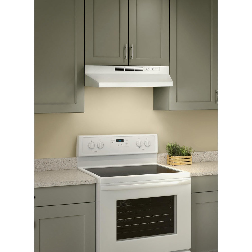 Ductless Range Hood with Lights, 30-Inch, White F30059