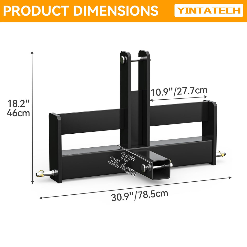 3 Point Hitch Receiver with Suitcase Weight Brackets Category 1 Z579577