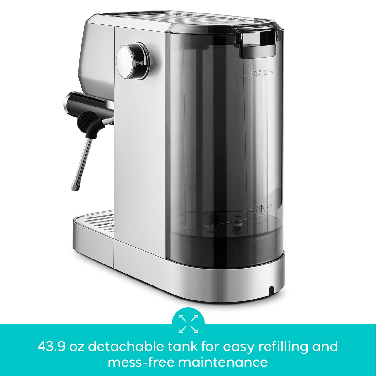Stainless Steel Espresso Machine with Steam Wand I703008