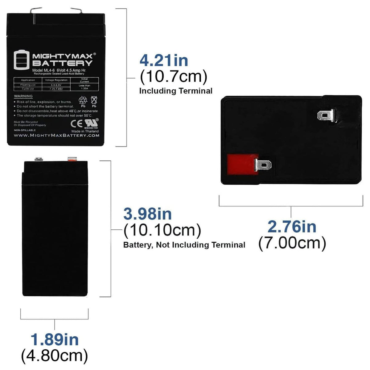 6V 4.5AH SLA Battery 2 Pack P527904