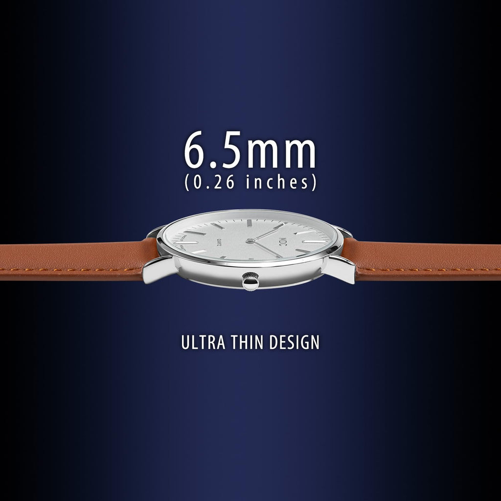 Minimalist Dress Watch Ultra Thin Leather Band W117279