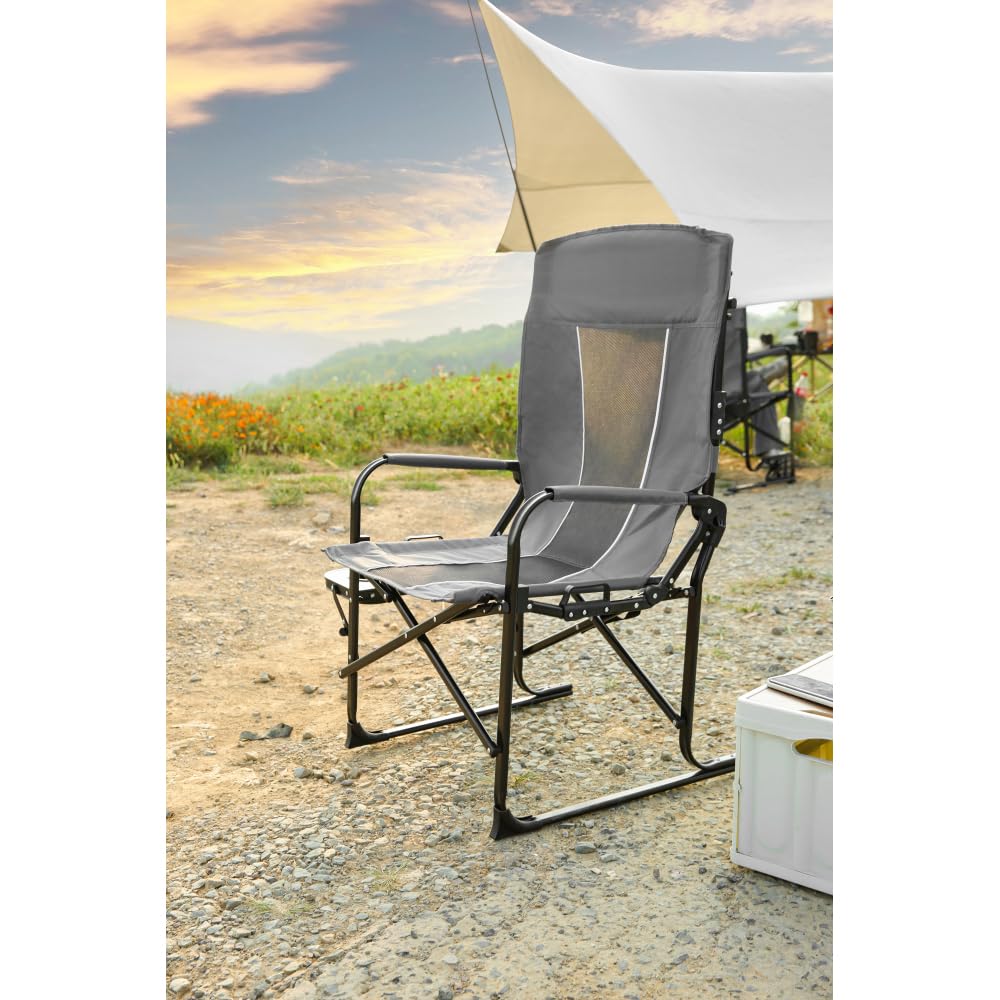 Oversized Portable Folding Camping Chair with Side Table S31853