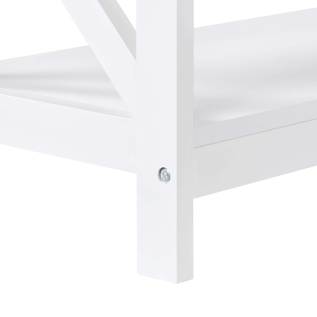 White 3-Tier Narrow Console Table F2754