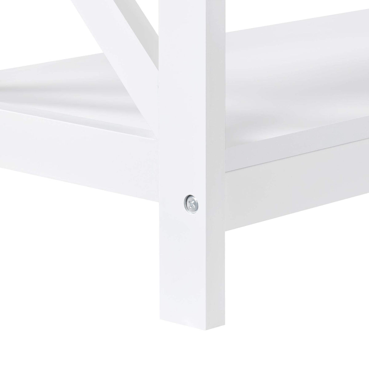 White 3-Tier Narrow Console Table F2754