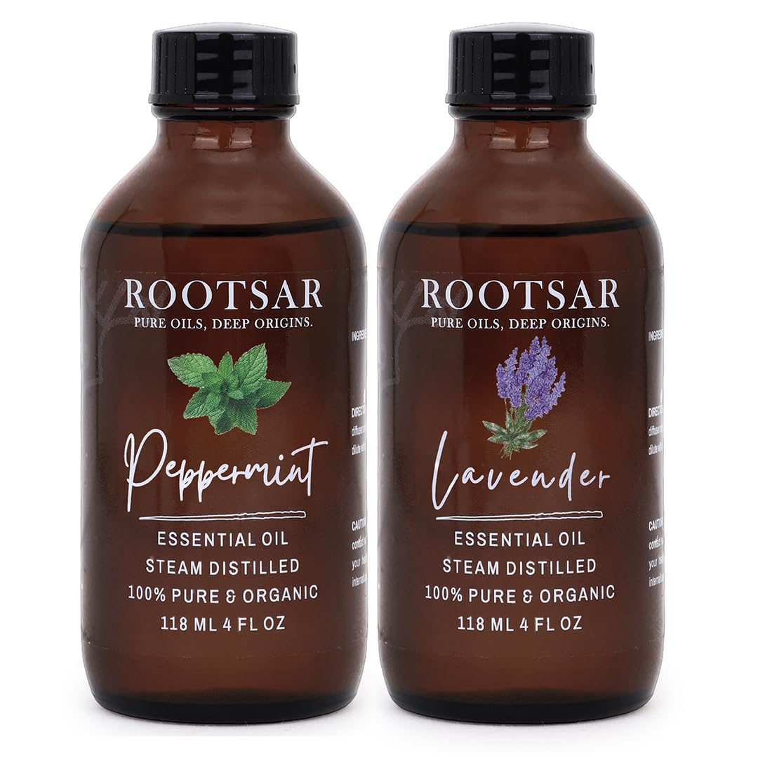Lavender and Peppermint Essential Oils 4 Fl Oz A63888