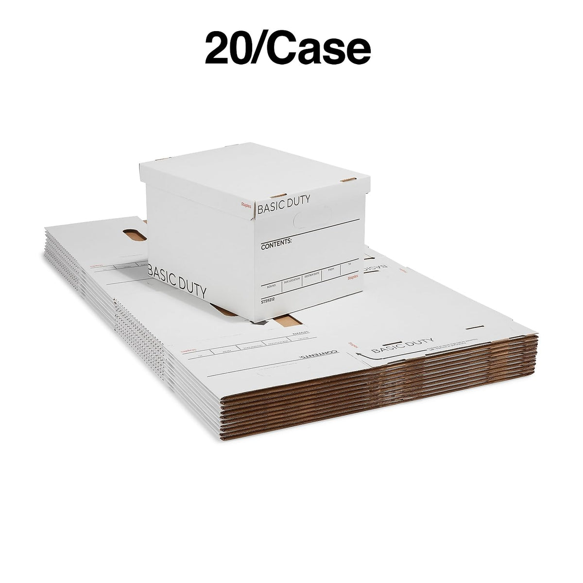 Storage & Filing Box with Handles & Removable Lid, Letter & Legal, Stackable, 20-Pack G1471