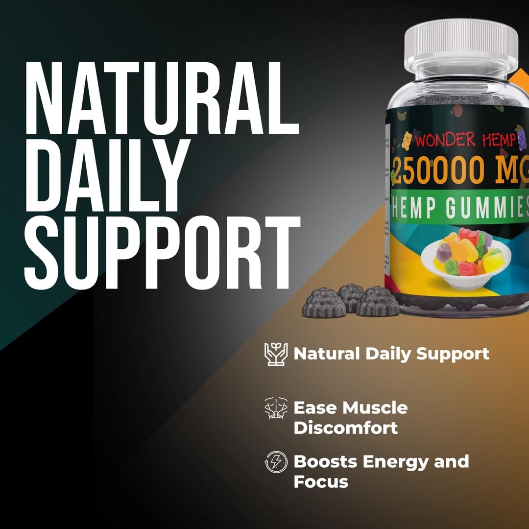 Hemp Gummies Supplement with Hemp Oil Extract U9556