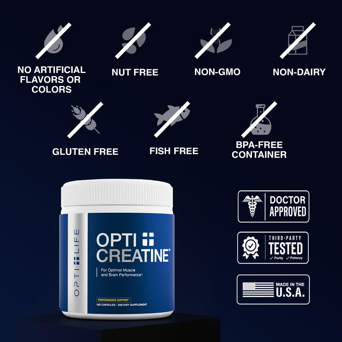 Creatine Monohydrate Capsules 2.5g 180 Count C198146