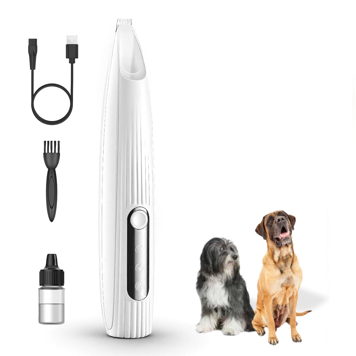 Pet Nail Grinder + Replacement Drum Grinders (3 pcs) + Pet Paw Trimmer T7026