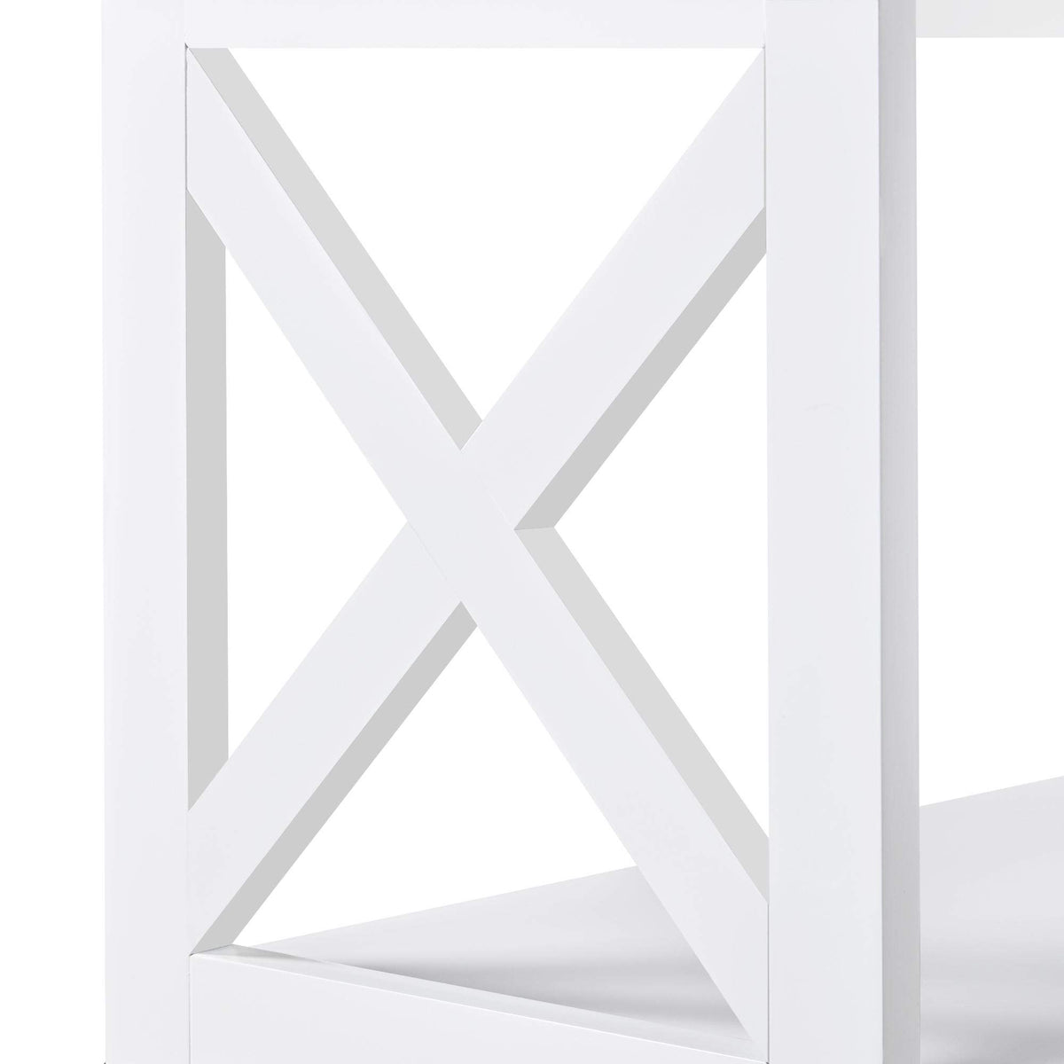 White 3-Tier Narrow Console Table F2754