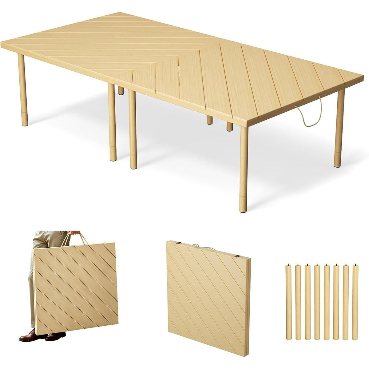 Wood Low Folding Picnic Table Z23417