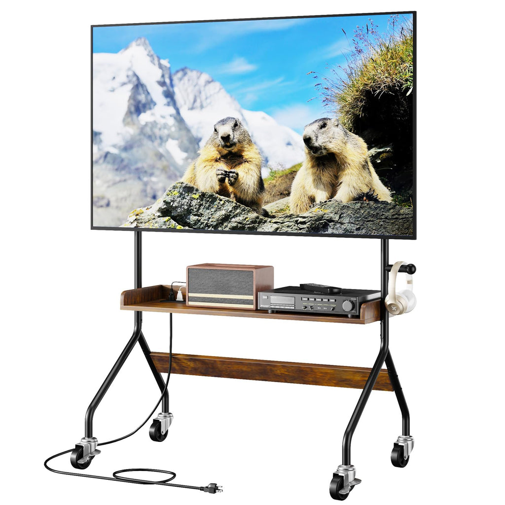 Rolling TV Stand with Power Outlet for 32-75 Inch TV Z982861