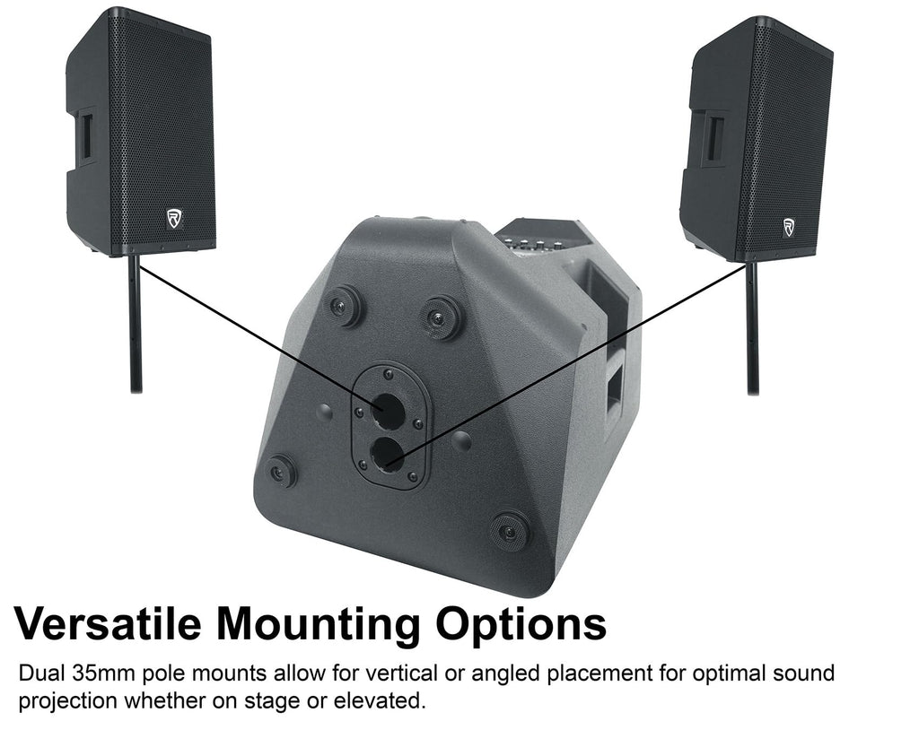 12" Powered DJ PA Speaker with Stand Q4411