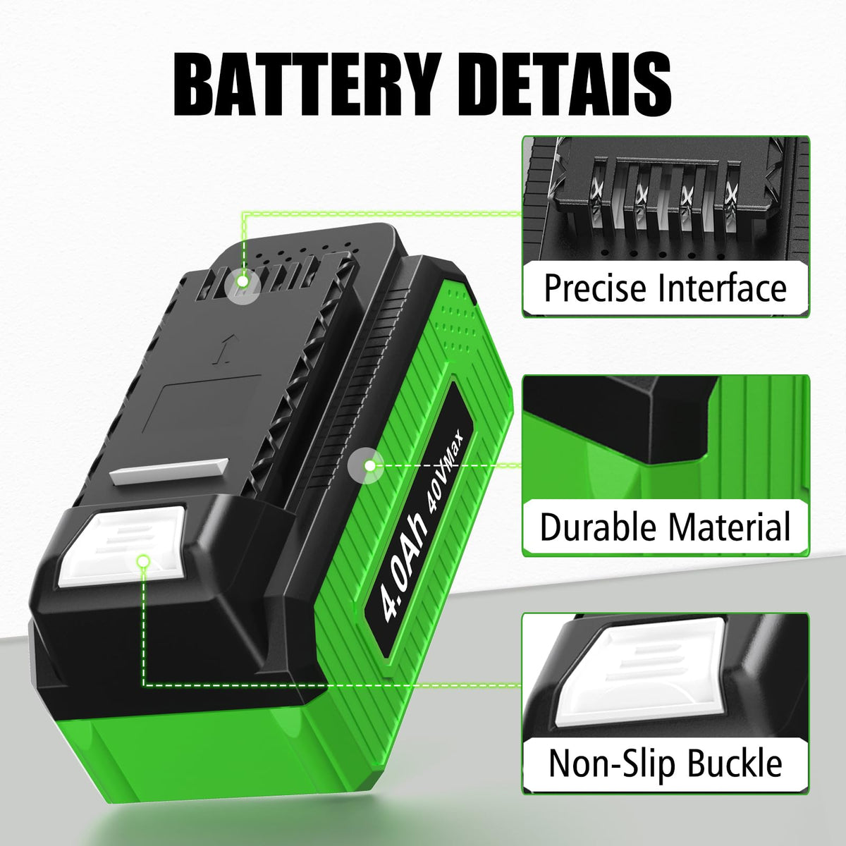 40V 4.0Ah Replacement Battery Y19879