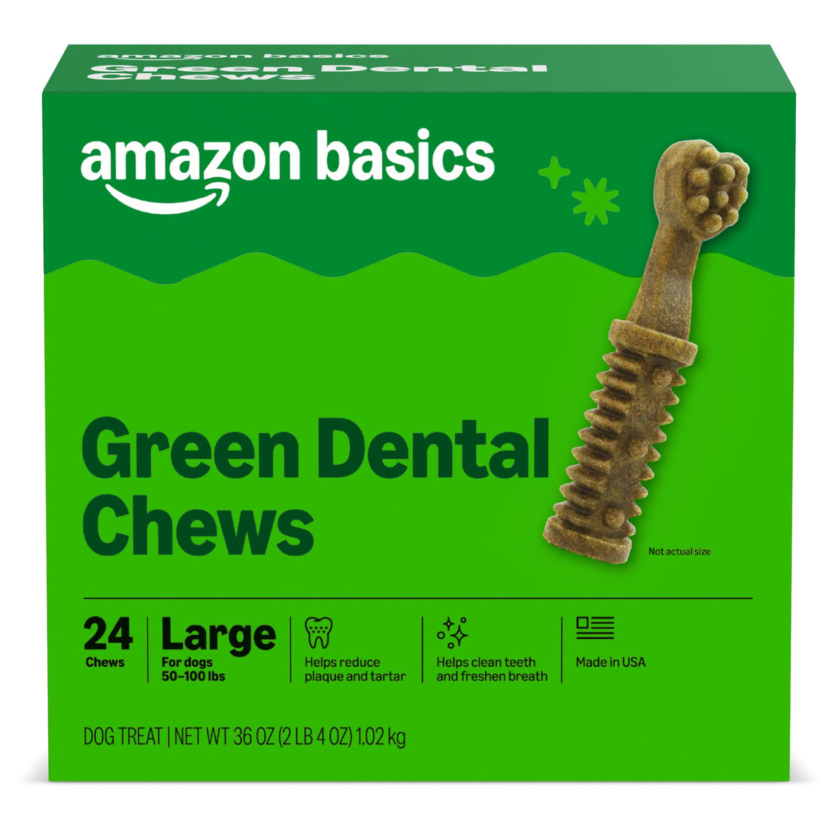 Unflavored Dental Dog Treats, 24 Count J34263