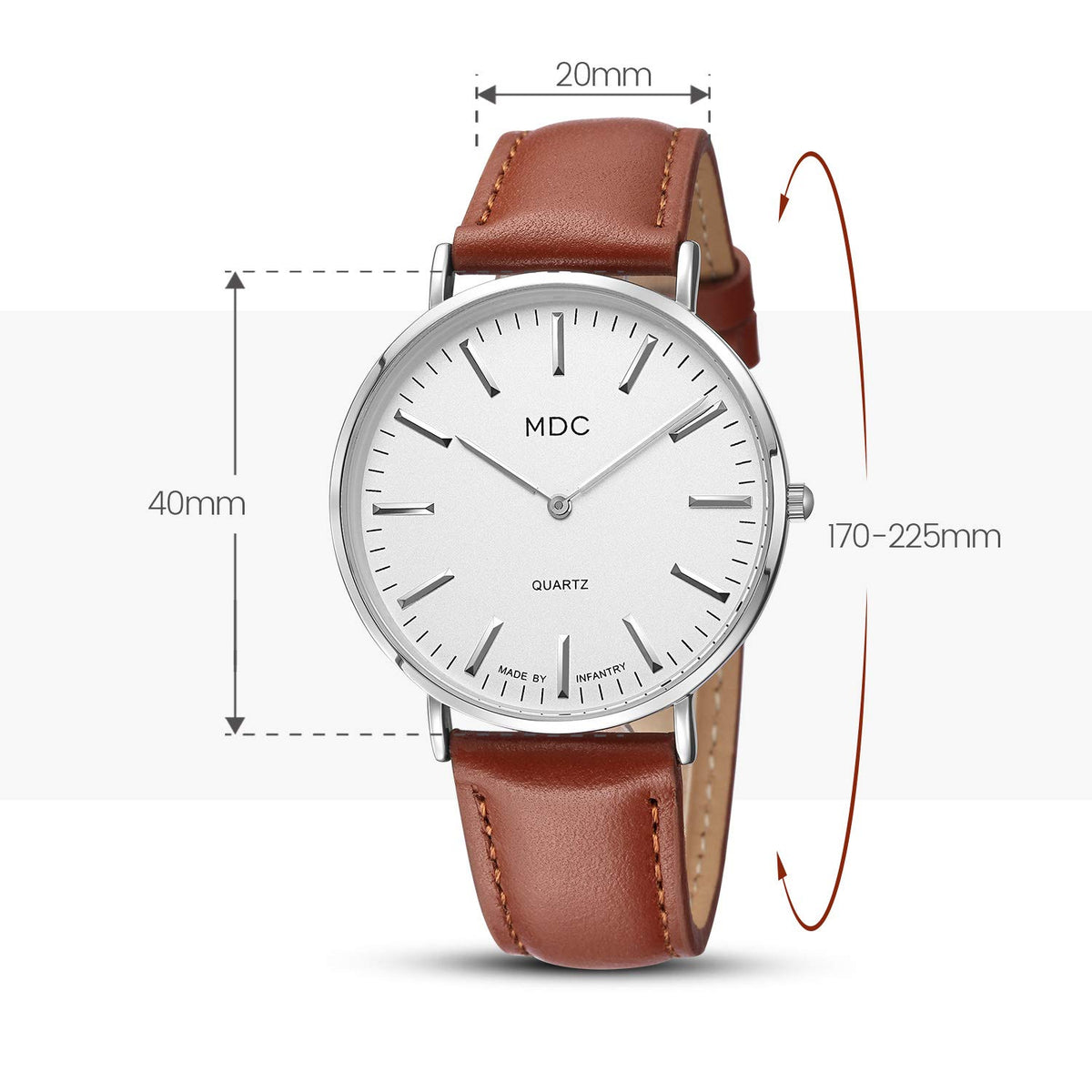 Minimalist Dress Watch Ultra Thin Leather Band W117279