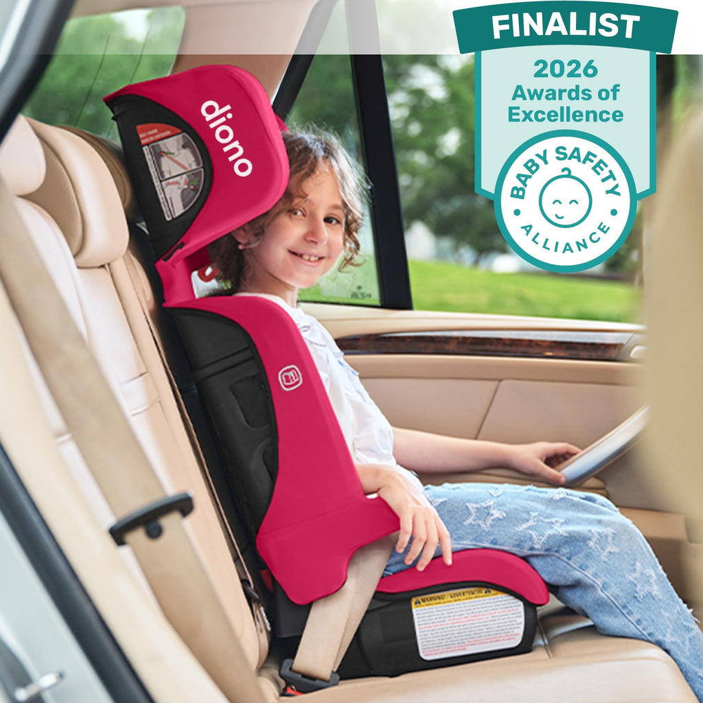 Pink Foldable High Back Booster Seat I393