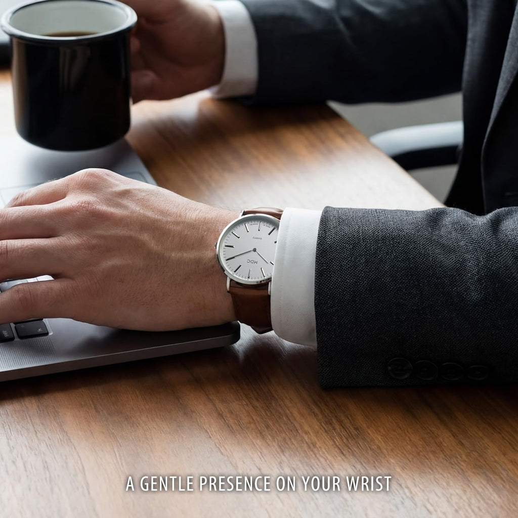 Minimalist Dress Watch Ultra Thin Leather Band W117279