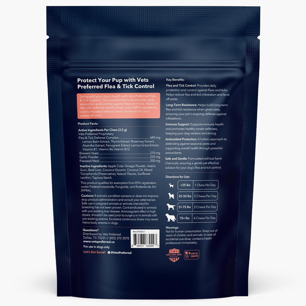 Chewable Flea and Tick Prevention for Dogs 90 Ct Z2587