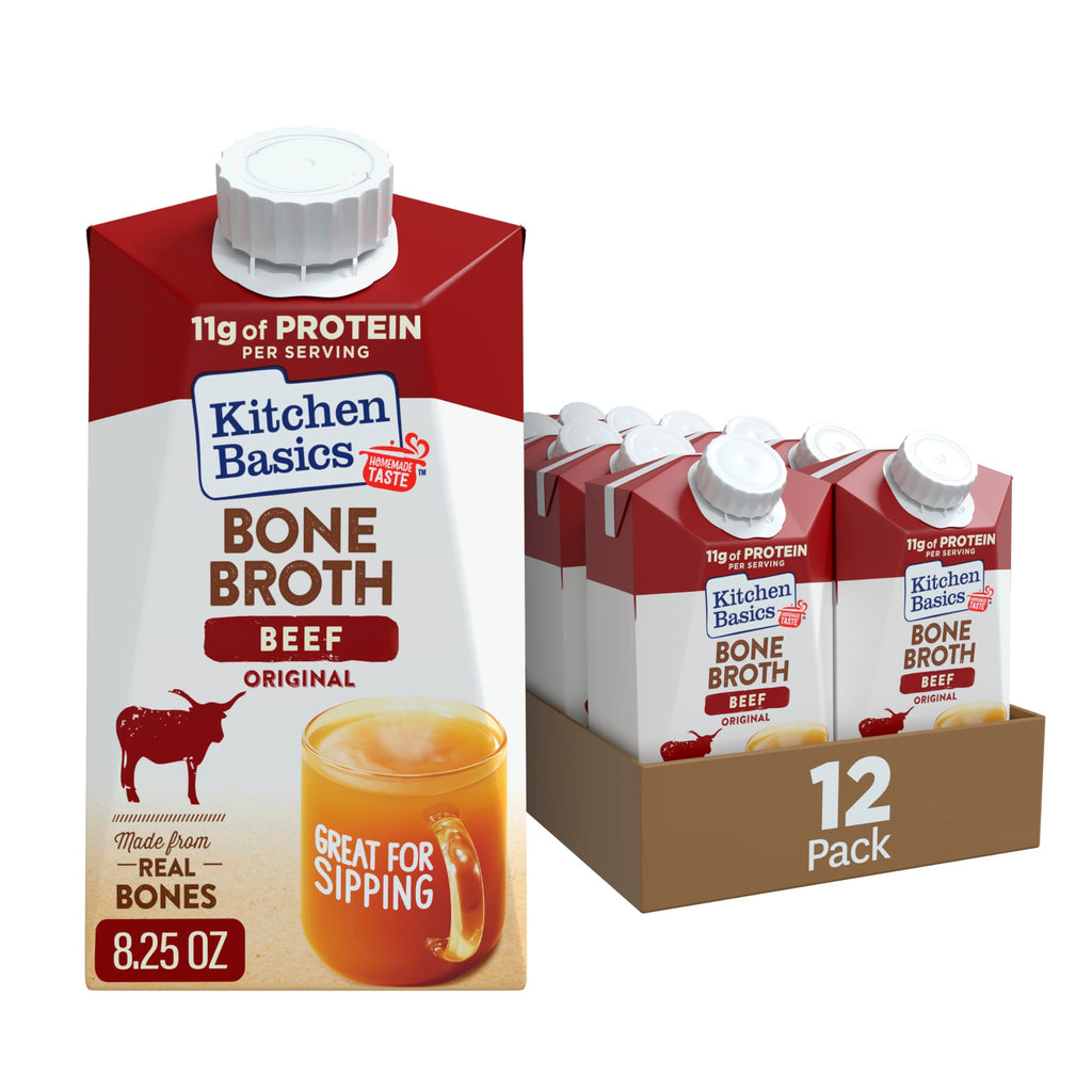 Beef Bone Broth 8.25 oz Carton Pack of 12 K750