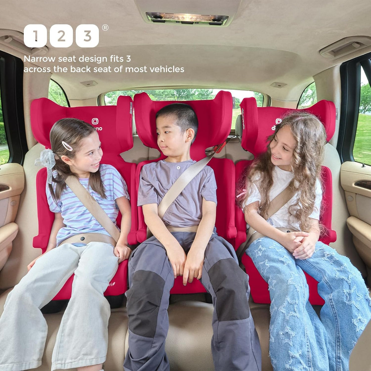 Pink Foldable High Back Booster Seat I393