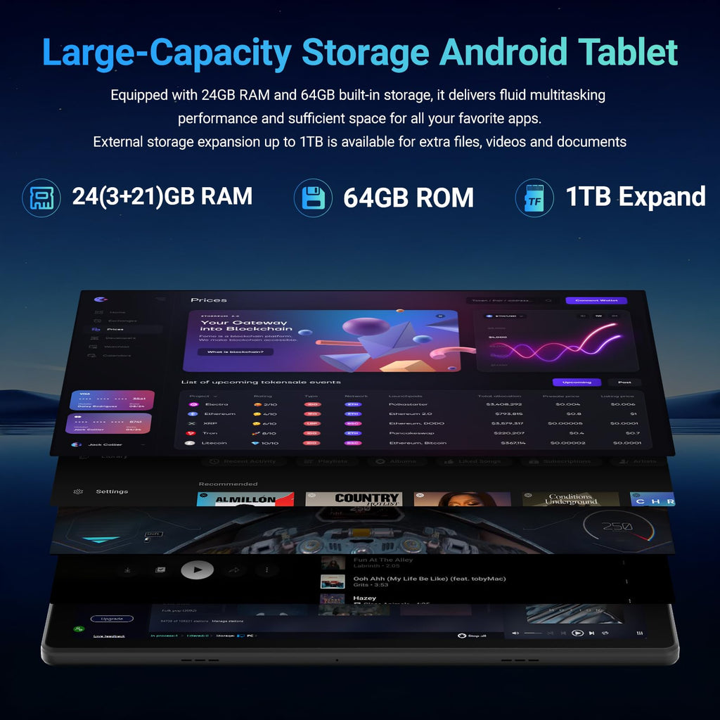 Android 16 Tablet with Keyboard Z401