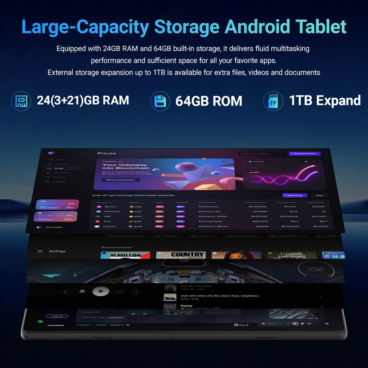 Android 16 Tablet with Keyboard Z401